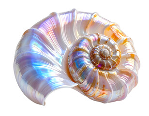 Polished Seashell with Iridescent Smooth Curves