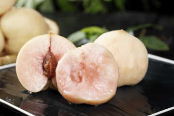 Fresh Cut Peaches Studio Still Life Photography