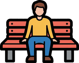 Person sitting on a park bench
