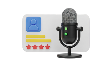 Podcast Microphone and Review Rating