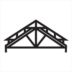 Steel Truss Beam Vector Illustration