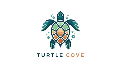 Colorful Geometric Turtle Logo Design. © rino