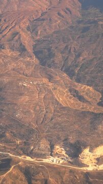 Aerial View On Marble Quarry In Turkey. Open Cast Mine Pit With White Marble. Turkey Is Largest Marble Exporter In World. Big Real Natural Marble Blocks. Turkey Mermer. Video Taken From Plane Window