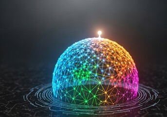 Professional manages global digital business development strategy using innovative network technology and creative solutions, Global, worldwide, idea