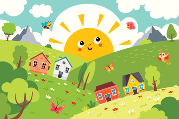 Blank Green Nature Landscape Scene