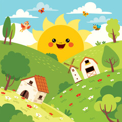 Blank Green Nature Landscape Scene