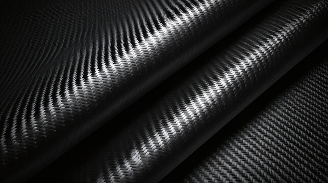 A close-up view of the carbon fiber fabric, showcasing its texture and pattern