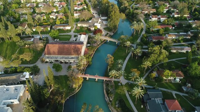 Aerial Nir David Kibbutz Stream And Gardens Israel

Drone footage shows aerial Nir David kibbutz stream gardens landscape Israel 1 January 2026
