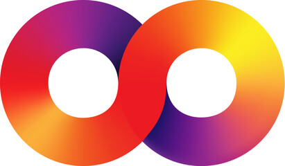 Vibrant color infinity logo