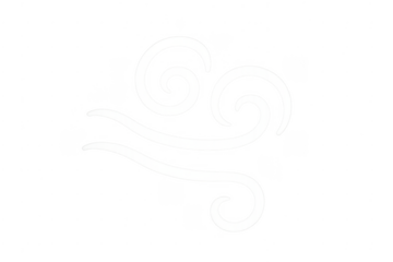 White wind blowing symbol on transparent background
