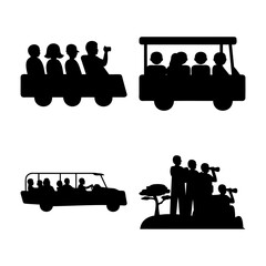 Exciting safari and nature tour experiences with people observing wildlife and scenery © Taramon00