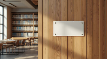 Modern Office Signage Mockup on Interior Wall