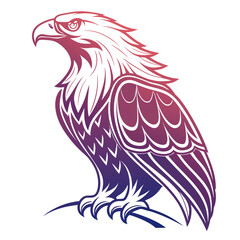 Fototapeta premium Gradient Eagle Illustration.