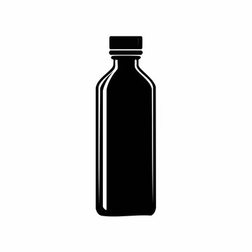 empty bottle isolated on white