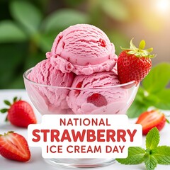 Celebrate national strawberry ice cream day