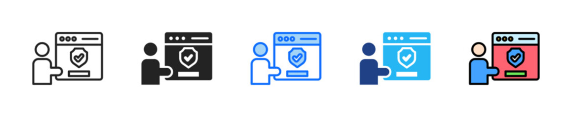 User Granted Access Icon Set Multiple Style Collection
