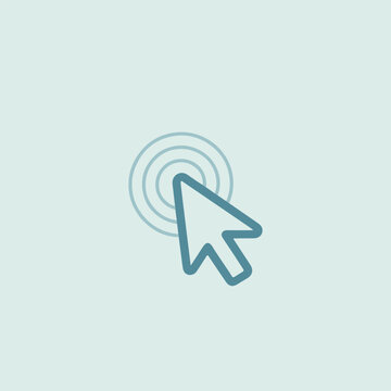 vector illustration of a mouse click