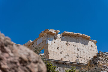 Ruins of Athenian Acropolis in Athens