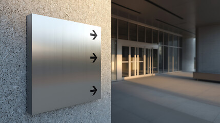 Modern Office Signage Mockup on Interior Wall