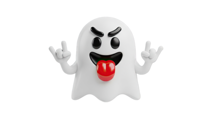 Rock On Ghost with Tongue Out