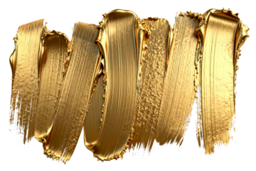 Golden Brush Strokes Artistic Texture Design