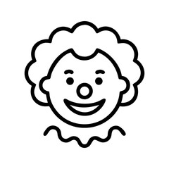 Obraz premium Whimsical Clown Icon A Playful Touch for Your Designs