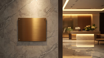 Modern Office Signage Mockup on Interior Wall