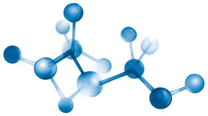 High definition image of blue molecular material structure
