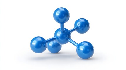 High definition image of blue molecular material structure