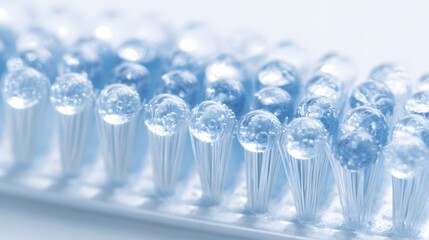 High definition image of blue molecular material structure