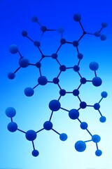 High definition image of blue molecular material structure