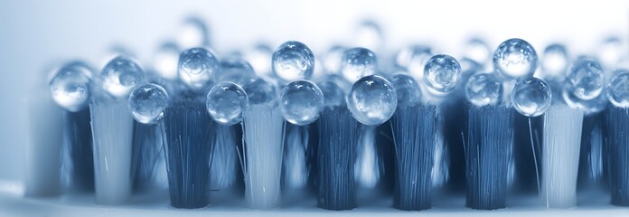 High definition image of blue molecular material structure