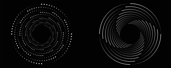 Spiral with gray colors lines as dynamic abstract vector background or logo or icon. spiral circle abstract dot spiral © Qomariyah .