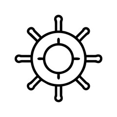 Obraz premium Navigating Success A Creative Rudder Icon Design