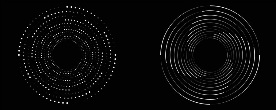 Spiral with gray colors lines as dynamic abstract vector background or logo or icon. spiral circle abstract dot spiral