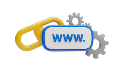 WWW. link icon with gears
