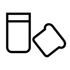 Breakfast icon set in the morning