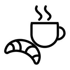 Breakfast icon set in the morning