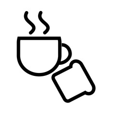 Breakfast icon set in the morning