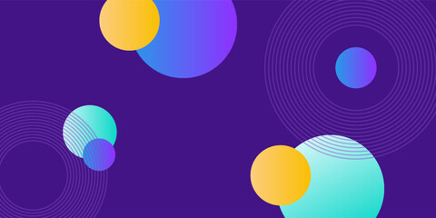 Modern colorful template banner background with geometric element and gradient orange color