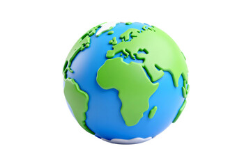 Fototapeta premium 3D Rendered Green and Blue Earth Globe