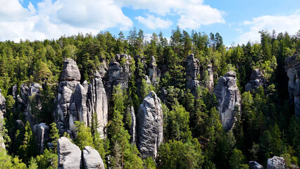 Adrspach, Czech Republic. Adrspasske Skaly, rocky town national park.