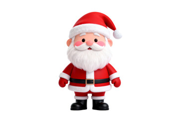 Cute 3D Santa Claus Character for Christmas