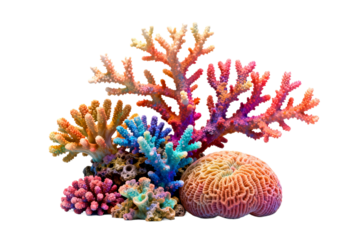 Colorful Coral Reefs in Marine Aquarium