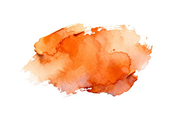 Vibrant Orange Watercolor Brush Stroke Texture