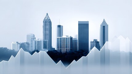 Double exposure of a business executive silhouette filled with stock market graphs and world map, fintech innovation concept, dark blue tone, copy space left