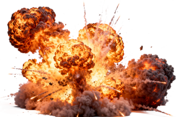 Large Explosion with Fire and Smoke Dynamics