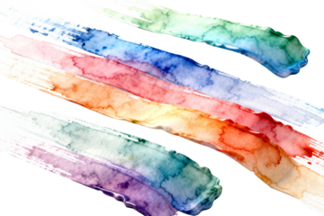 Colorful Watercolor Brush Strokes Artistic Background
