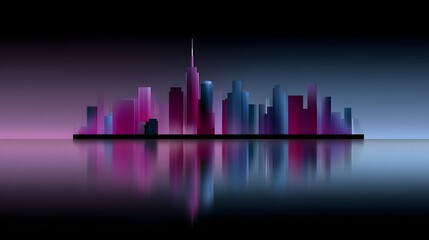 Surreal neon city built from financial data streams