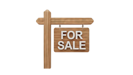 Wooden "For Sale" Sign